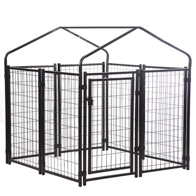 Attractive Large Heavy Duty Dog Run Outdoor Galvanised With 8cm Gap Vertical Bars