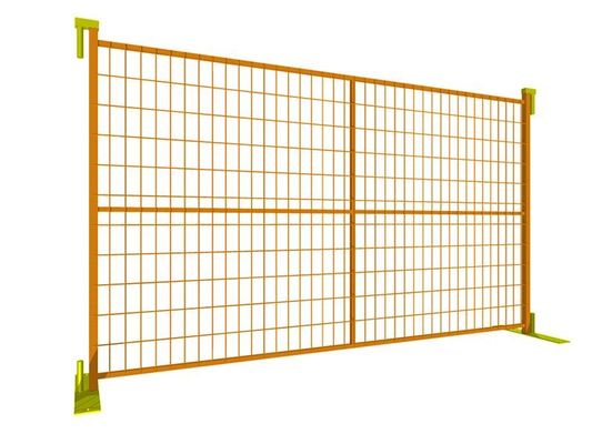 Powder Coated Temporary Mesh Fencing Panels 6ft X 10ft Portable Yellow Green Red For Community Events